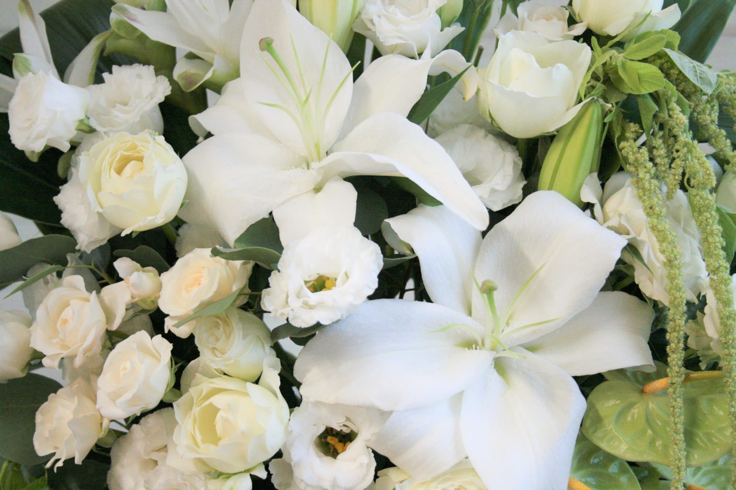 おまかせアレンジメントL-白・グリーン系 - 画像 (2)