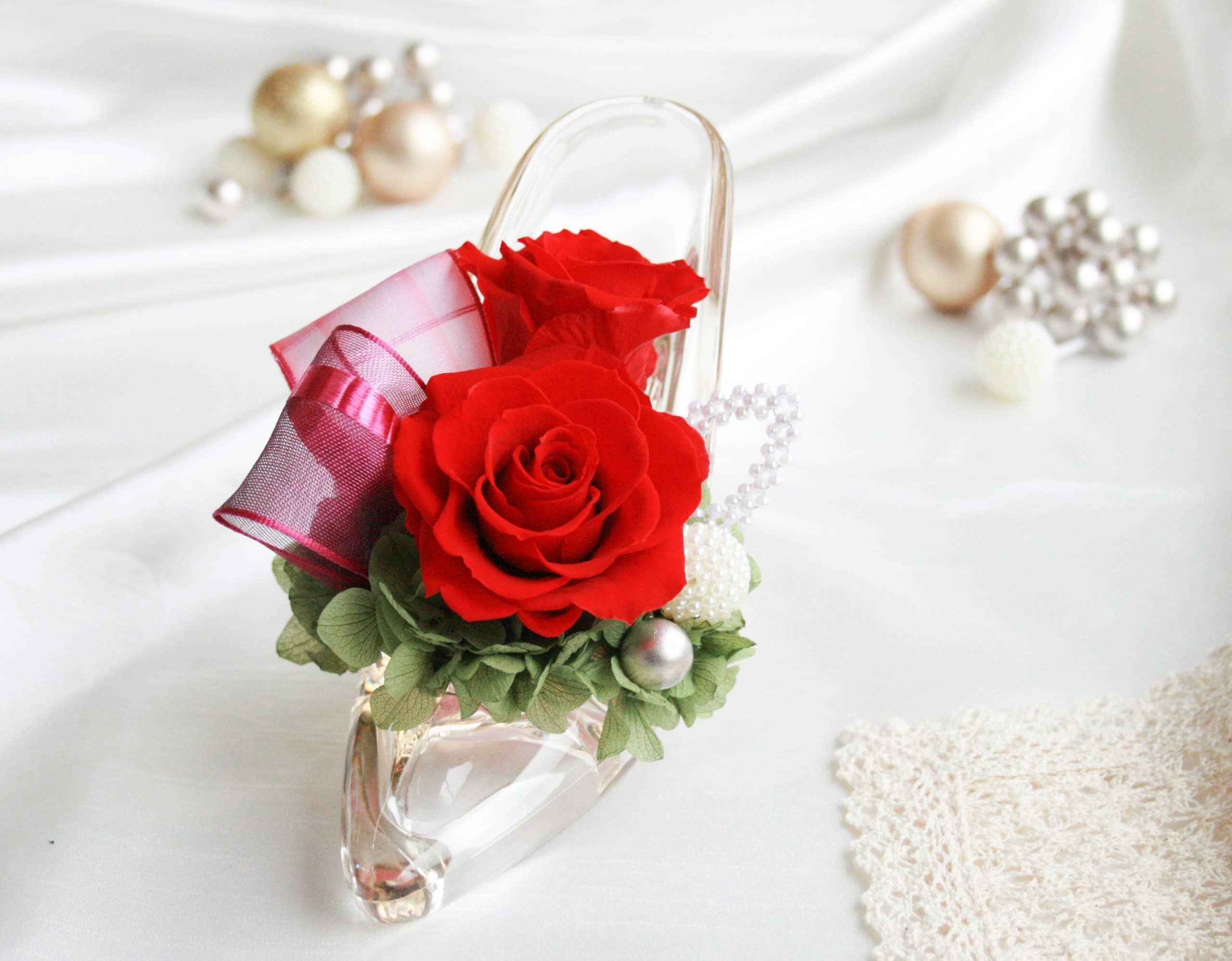 プリザーブドフラワー【ヴェール・レッド】